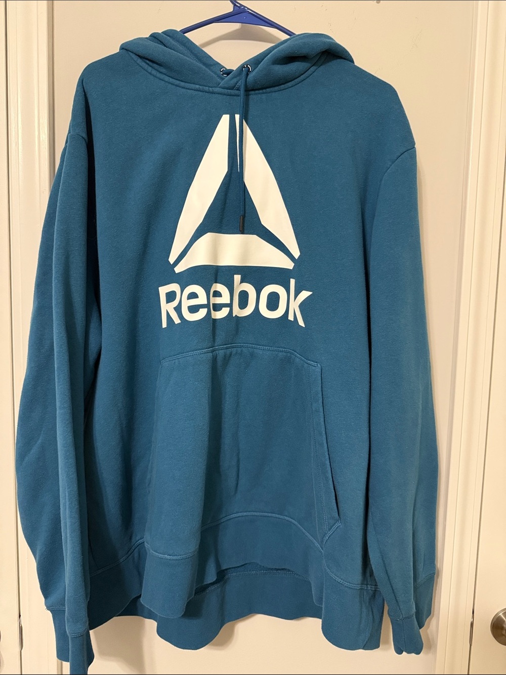 Reebok Teal Hoodie with White Logo